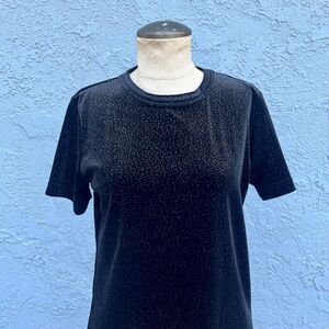 Black Velvet Top with silver sparkles Goth Clothing Whimsigoth